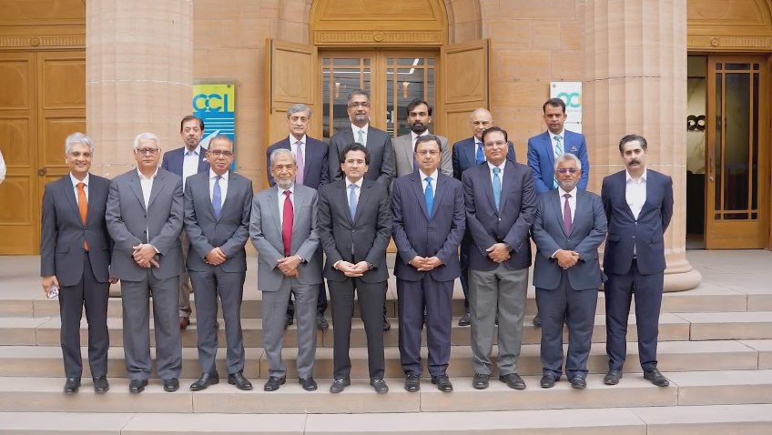 Petroleum Minister Ali Pervaiz Malik during meetings with OICCI and PSO leadership in Karachi
