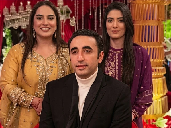 Bilawal Bhutto Zardari addressing media and denying marriage rumours