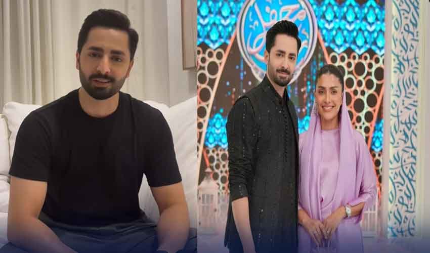 Pakistani actors Ayeza Khan and Danish Taimoor as social media users speculate about their relationship