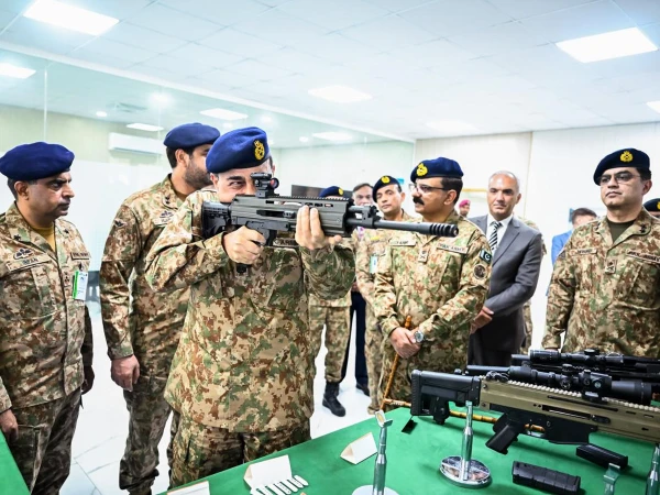 Field Marshal Asim Munir during his visit to Pakistan Ordnance Factory Wah