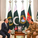 Field Marshal Asim Munir meeting Norwegian Foreign Minister Espen Barth Eide in Pakistan