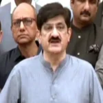 Sindh Chief Minister Murad Ali Shah speaking at the Mining Technical Conference in Karachi about new provinces, Thar Coal and mineral development.