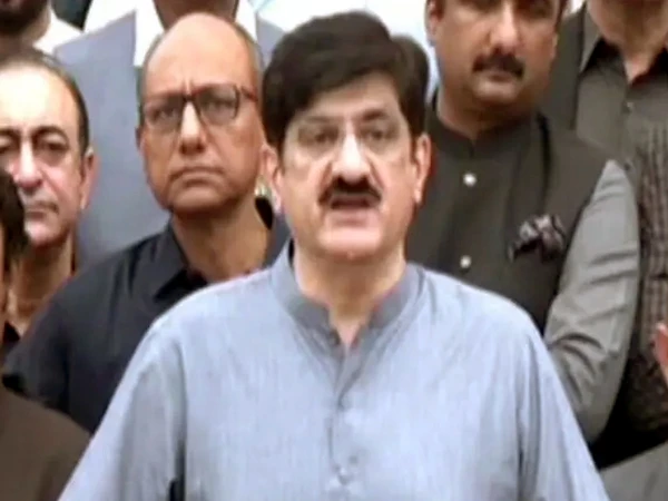 Sindh Chief Minister Murad Ali Shah speaking at the Mining Technical Conference in Karachi about new provinces, Thar Coal and mineral development.