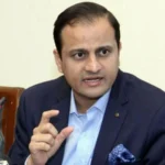 Karachi Mayor Murtaza Wahab speaking about development projects for industrial areas