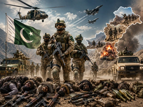 Security forces conduct an intelligence-based counterterrorism operation in Hangu, Khyber Pakhtunkhwa.