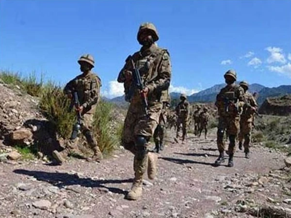 Security forces conduct an operation against terrorists in Lajay area of Kharan, Balochistan