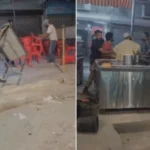Anti-encroachment operation and police action at Shafiq Mor Karachi