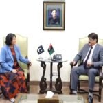 Sindh Chief Minister Murad Ali Shah meeting ADB Country Director Emma Fan at CM House Karachi
