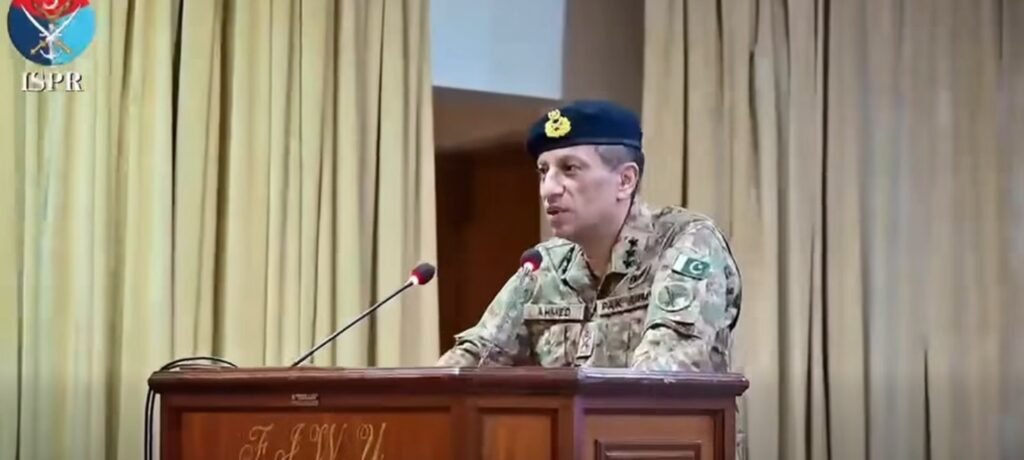 DG ISPR interacting with students and faculty at Fatima Jinnah Women University Rawalpindi
