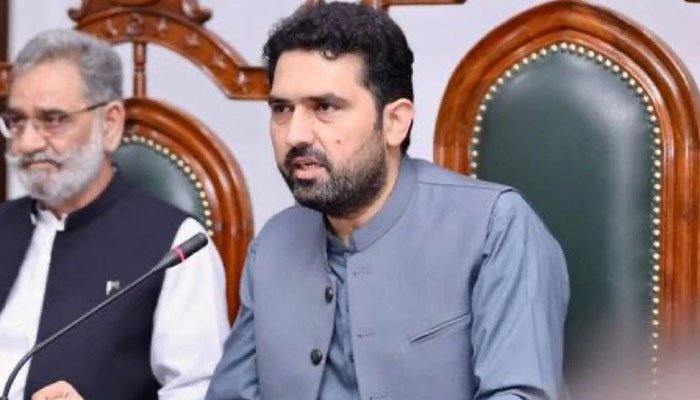 Khyber Pakhtunkhwa Chief Minister Sohail Afridi during a press conference in Peshawar