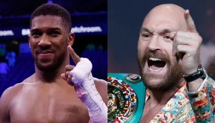 Tyson Fury and Anthony Joshua during their heavyweight boxing careers