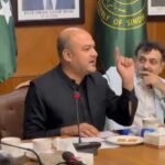 Opposition Leader Ali Khursheedi speaking about K-Electric issues in Karachi