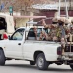 Security forces conducting a counterterrorism operation in Balochistan's Kalat district.