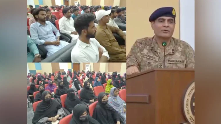 Students receive certificates at the ISPR Summer Internship ceremony in Gwadar and Lasbela.