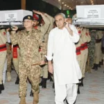 Funeral prayer for six Pakistan Army martyrs in Hangu