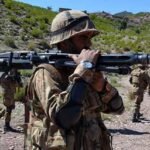 Security forces conducting a counterterrorism operation in Balochistan