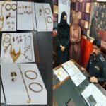 Karachi police arrest female suspect and recover stolen gold jewelry and valuables in Shah Faisal Colony