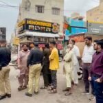 Anti-encroachment operation in Hussainabad Karachi with seized stalls and carts