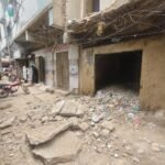 Demolition operation against dangerous buildings in Lyari Karachi