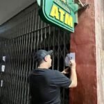 Authorities inspect commercial buildings on II Chundrigar Road during a fire safety enforcement operation.