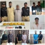 Police operation against drug dealers and other suspects in Karachi’s District Central.