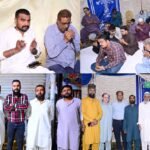 Guests attending a Milad gathering at Shoaib Haroon’s residence.