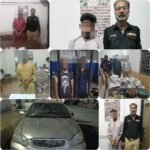 Karachi Central District Police conducting operations against criminals and drug dealers.