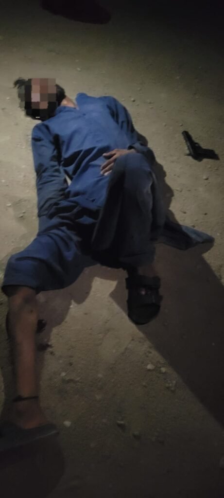 Bilal Colony Police arrest a wounded suspect after an alleged encounter in New Karachi