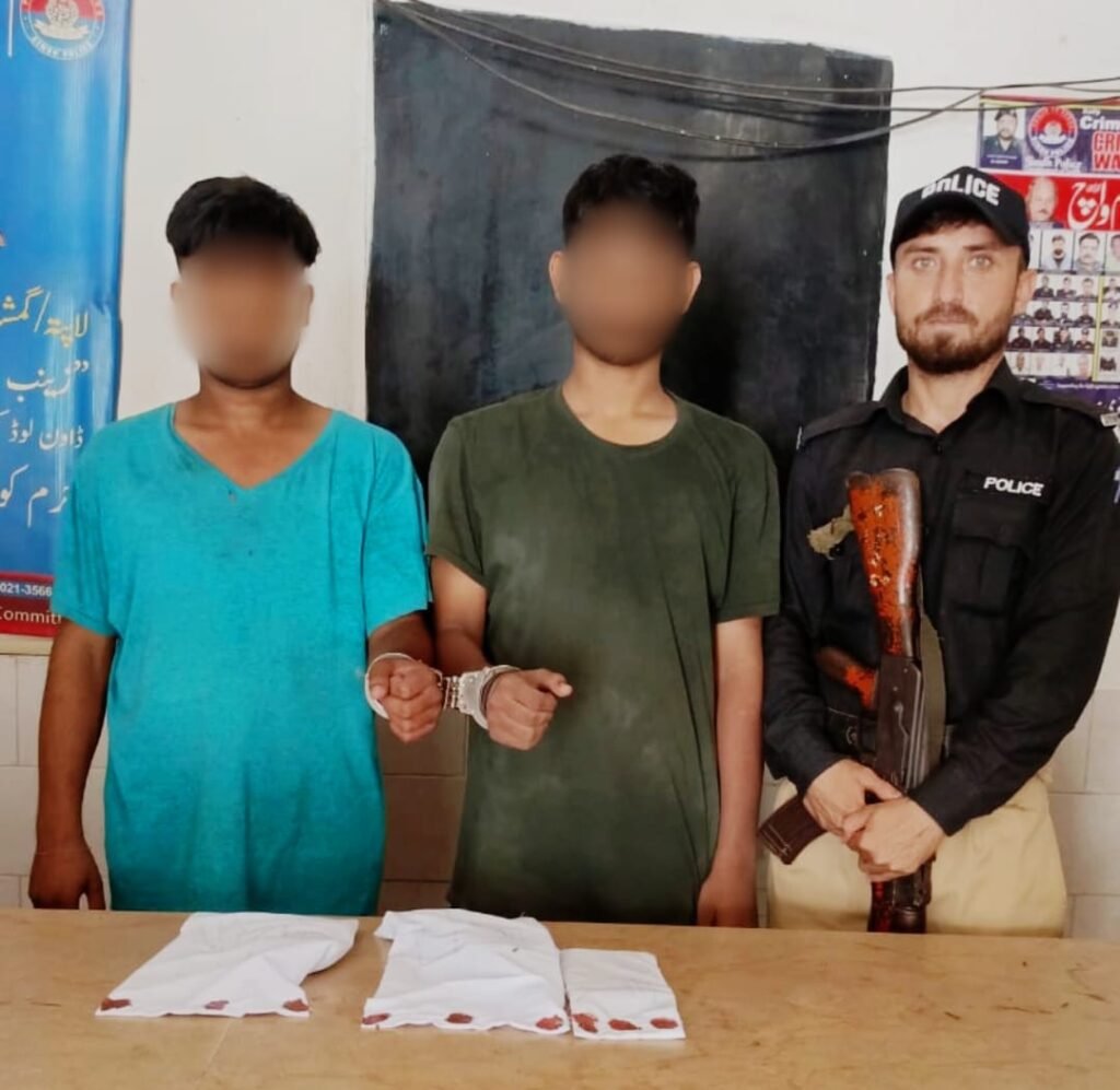 Tipu Sultan Police arresting two suspects in Karachi