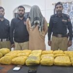 Keamari police operation against a suspected drug supplier in Karachi