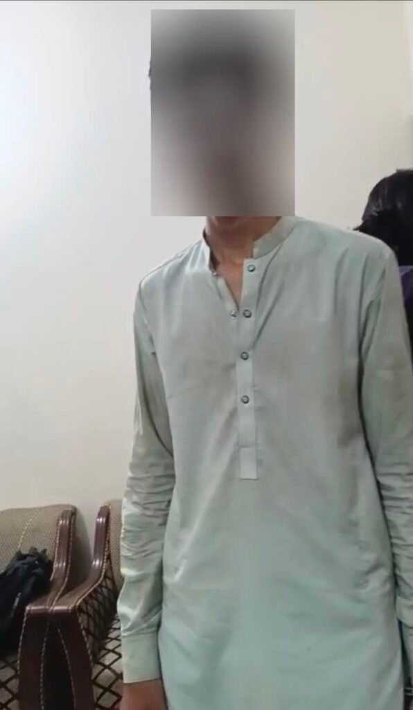 Police investigating a murder case in Paposh Nagar Karachi