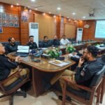DIG East Zone Farukh Ali chairing a crime prevention meeting