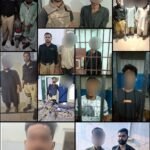 Karachi Central Police officers conducting targeted operations and arrests