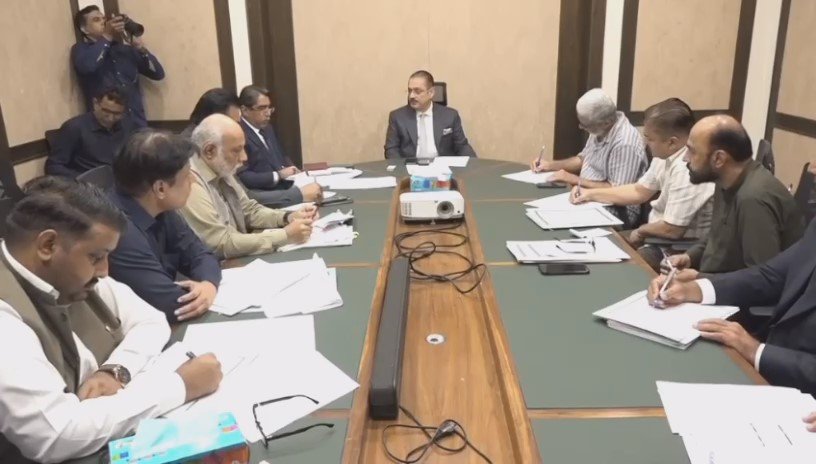 Sharjeel Inam Memon chairs a Sindh Information Department meeting
