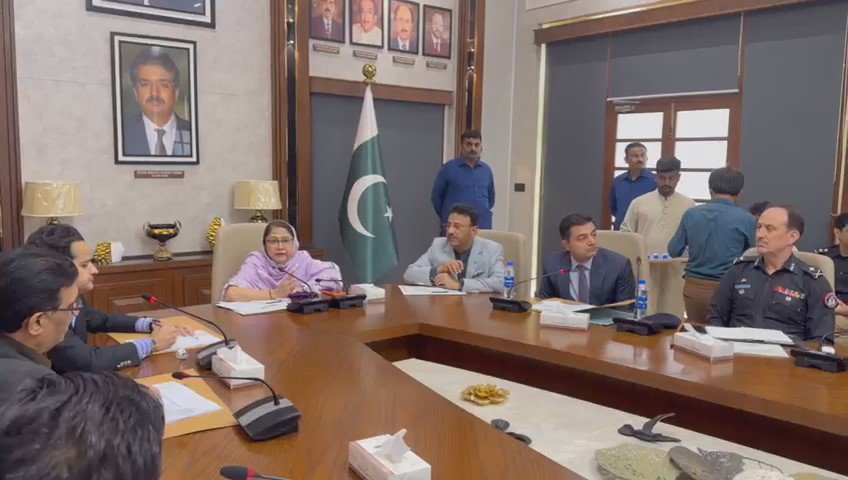 Faryal Talpur chairing a meeting on Sindh forensic lab and prosecution digitalization