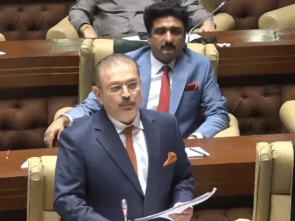 Sindh Senior Minister Sharjeel Memon speaking during a Sindh Assembly session