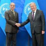 Prime Minister Shehbaz Sharif meeting UN Secretary-General Antonio Guterres in New York