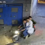 Three armed motorcycle riders allegedly rob citizens during a street crime incident near Clifton Karachi.