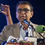 Khalid Maqbool Siddiqui speaking at a Defence Day and Martyrs event in Hyderabad