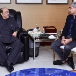 President Asif Ali Zardari meeting Interior Minister Mohsin Naqvi to discuss national affairs