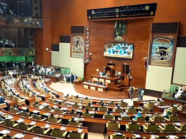 Sindh Assembly session during debate on new provinces and administrative units.