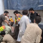 Rescue operation underway after a private school roof collapsed in Peshawar's Dir Colony