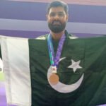 Pakistan shooter GM Bashir competing in the 25m rapid fire pistol event at Asian Games 2026