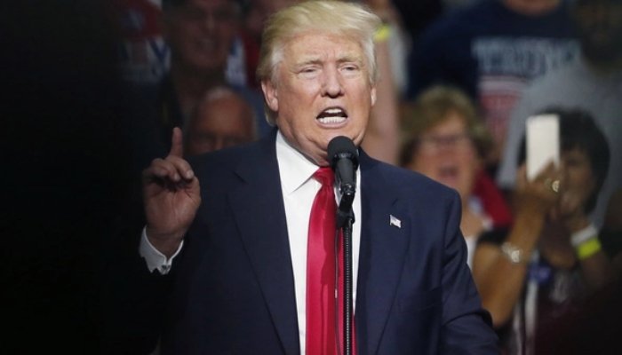 Voter Fraud announcement by US President Donald Trump offering a $1 million reward for information.