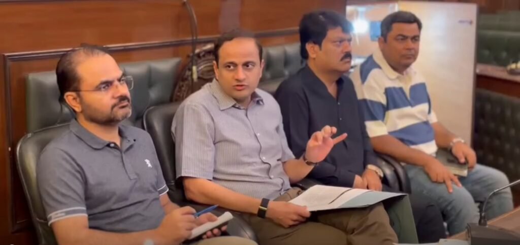 Karachi Encroachments operation ordered by Mayor Murtaza Wahab to remove illegal structures across the city.