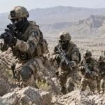 Pakistan security forces conducting an operation near the Pak-Afghan border in Kurram district