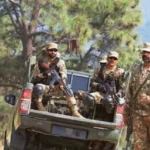 Security forces operation against suspected terrorists with weapons and explosives recovered