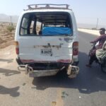 Motorcycle and Hiace van accident on Indus Highway near Sehwan