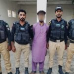 Sachal Police arresting a suspect with illegal pistol in Madina Colony Karachi