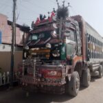 Dumper seized by Manghopir police during an anti-gutka operation in Karachi